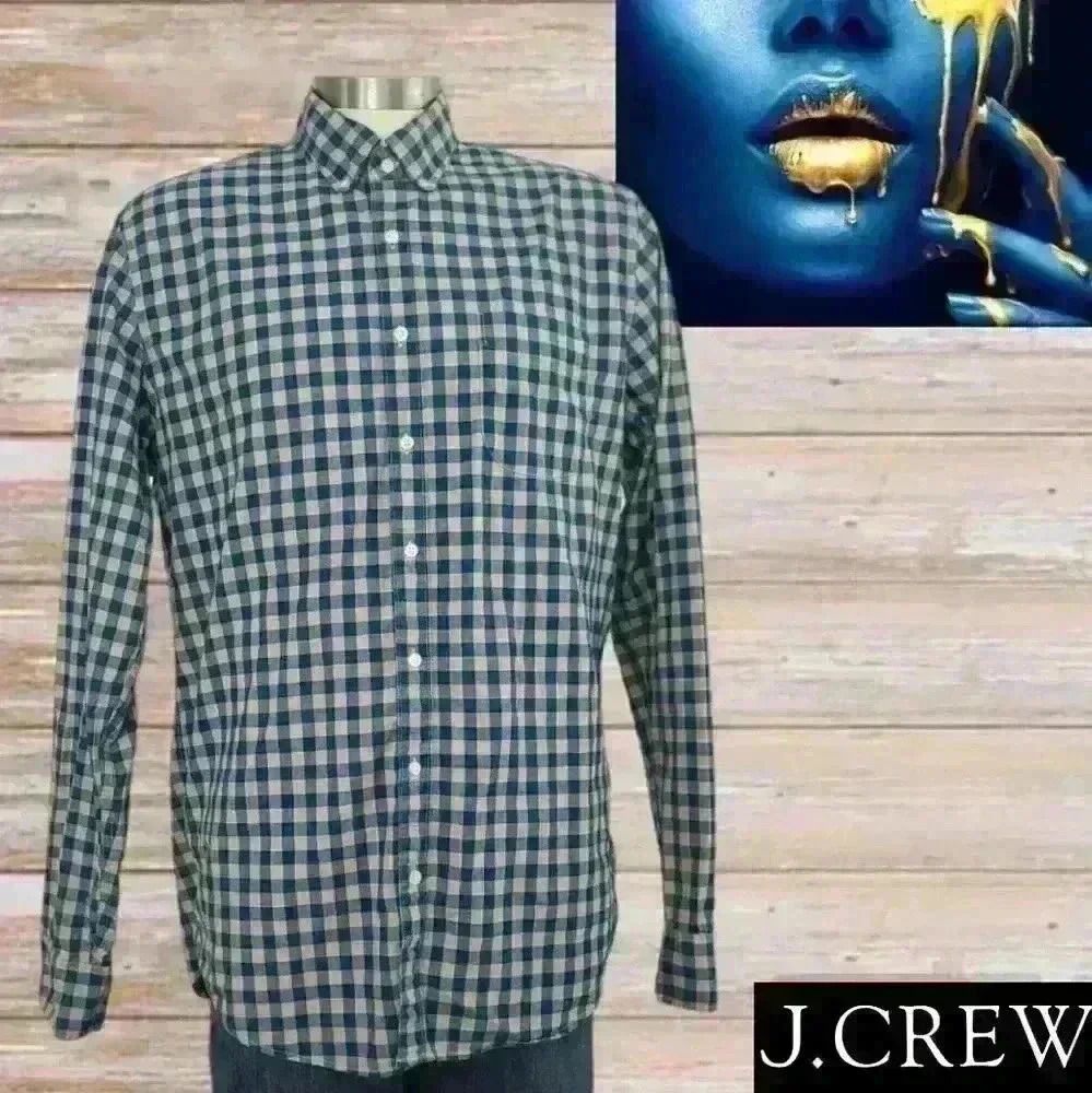 J crew Shirt Men's Long Sleeve Casual  Button Down Sz L